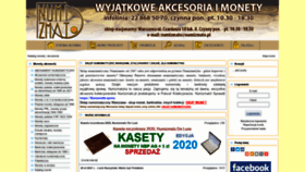 What Numizmato.pl website looked like in 2021 (2 years ago)