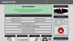 What Nagyvas.hu website looked like in 2021 (2 years ago)