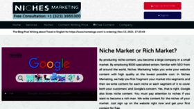 What Nichesmarketing.com website looked like in 2021 (2 years ago)