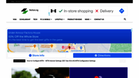 What Notion.ng website looked like in 2021 (4 years ago)