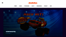 What Nickelodeon.de website looked like in 2021 (2 years ago)