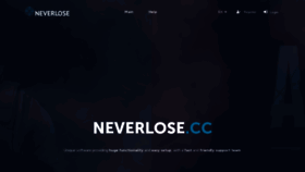 What Neverlose.cc website looked like in 2021 (2 years ago)