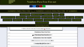 What Nombresparafreefire.net website looked like in 2021 (4 years ago)