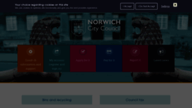 What Norwich.gov.uk website looked like in 2021 (2 years ago)