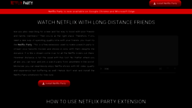 What Netflixparty.org website looked like in 2021 (2 years ago)