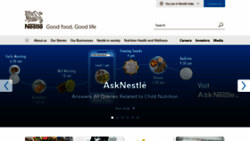 What Nestle.in website looked like in 2022 (2 years ago)