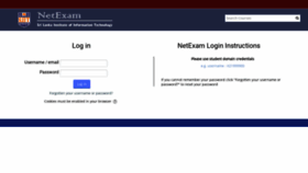 What Netexam.sliit.lk website looked like in 2022 (2 years ago)