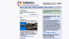 What Nordita.org website looked like in 2022 (2 years ago)
