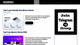 What Ninjawebber.com website looked like in 2022 (2 years ago)
