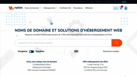 What Netim.fr website looked like in 2022 (2 years ago)