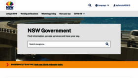 What Nsw.gov.au website looked like in 2022 (2 years ago)