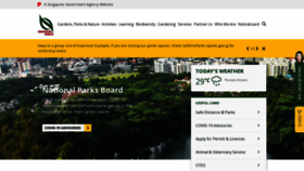 What Nparks.gov.sg website looked like in 2022 (2 years ago)