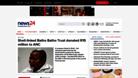 What News24.com website looked like in 2022 (2 years ago)