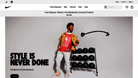 What Nike.com website looked like in 2022 (2 years ago)