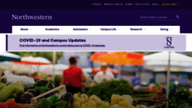 What Northwestern.edu website looked like in 2022 (2 years ago)