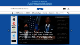 What Nyc.gov website looked like in 2022 (2 years ago)