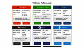 What Nanopool.org website looked like in 2022 (2 years ago)