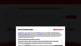 What Nehnutelnosti.sk website looked like in 2022 (2 years ago)