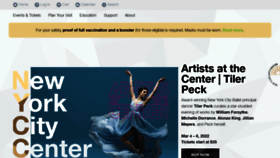 What Nycitycenter.org website looked like in 2022 (2 years ago)