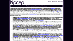 What Npcap.com website looked like in 2022 (2 years ago)