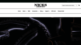 What Nicksboots.com website looked like in 2022 (2 years ago)
