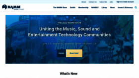 What Namm.org website looked like in 2022 (2 years ago)