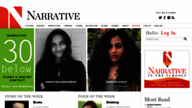 What Narrativemagazine.com website looked like in 2022 (2 years ago)
