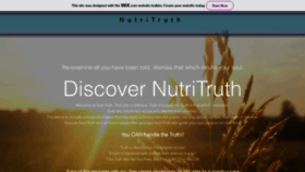 What Nutritruth.org website looked like in 2022 (2 years ago)