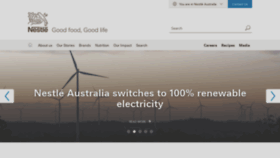 What Nestle.com.au website looked like in 2022 (2 years ago)