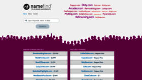 What Namefind.com website looked like in 2022 (2 years ago)