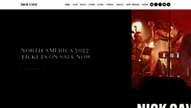 What Nickcave.com website looked like in 2022 (2 years ago)