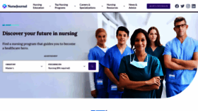 What Nursejournal.org website looked like in 2022 (2 years ago)