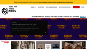 What Nypl.org website looked like in 2022 (2 years ago)