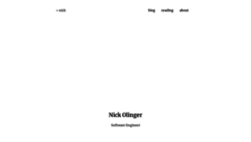 What Nickolinger.com website looked like in 2022 (2 years ago)