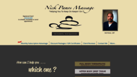 What Nickpanosmassage.com website looked like in 2022 (2 years ago)