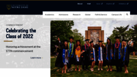 What Nd.edu website looked like in 2022 (1 year ago)