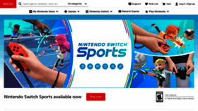 What Nintendo.com website looked like in 2022 (1 year ago)