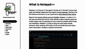 What Notepad-plus-plus.org website looked like in 2022 (1 year ago)