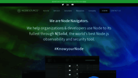 What Nodesource.com website looked like in 2022 (1 year ago)