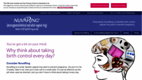 What Nuvaring.com website looked like in 2022 (3 years ago)