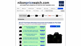 What Nikonpricewatch.com website looked like in 2022 (1 year ago)