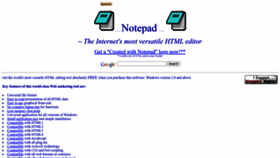 What Notepad.org website looked like in 2022 (1 year ago)