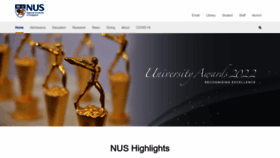What Nus.sg website looked like in 2022 (1 year ago)