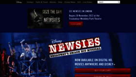 What Newsiesthemusical.com website looked like in 2022 (1 year ago)