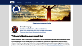 What Nicotine-anonymous.org website looked like in 2022 (1 year ago)
