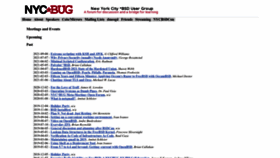 What Nycbug.org website looked like in 2022 (1 year ago)