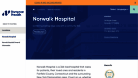 What Norwalkhospital.org website looked like in 2022 (1 year ago)