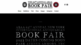 What Nyantiquarianbookfair.com website looked like in 2022 (1 year ago)