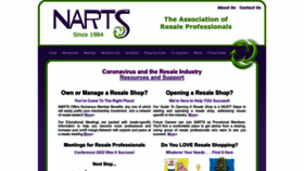 What Narts.org website looked like in 2022 (1 year ago)