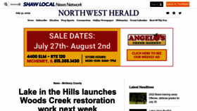 What Nwherald.com website looked like in 2022 (1 year ago)